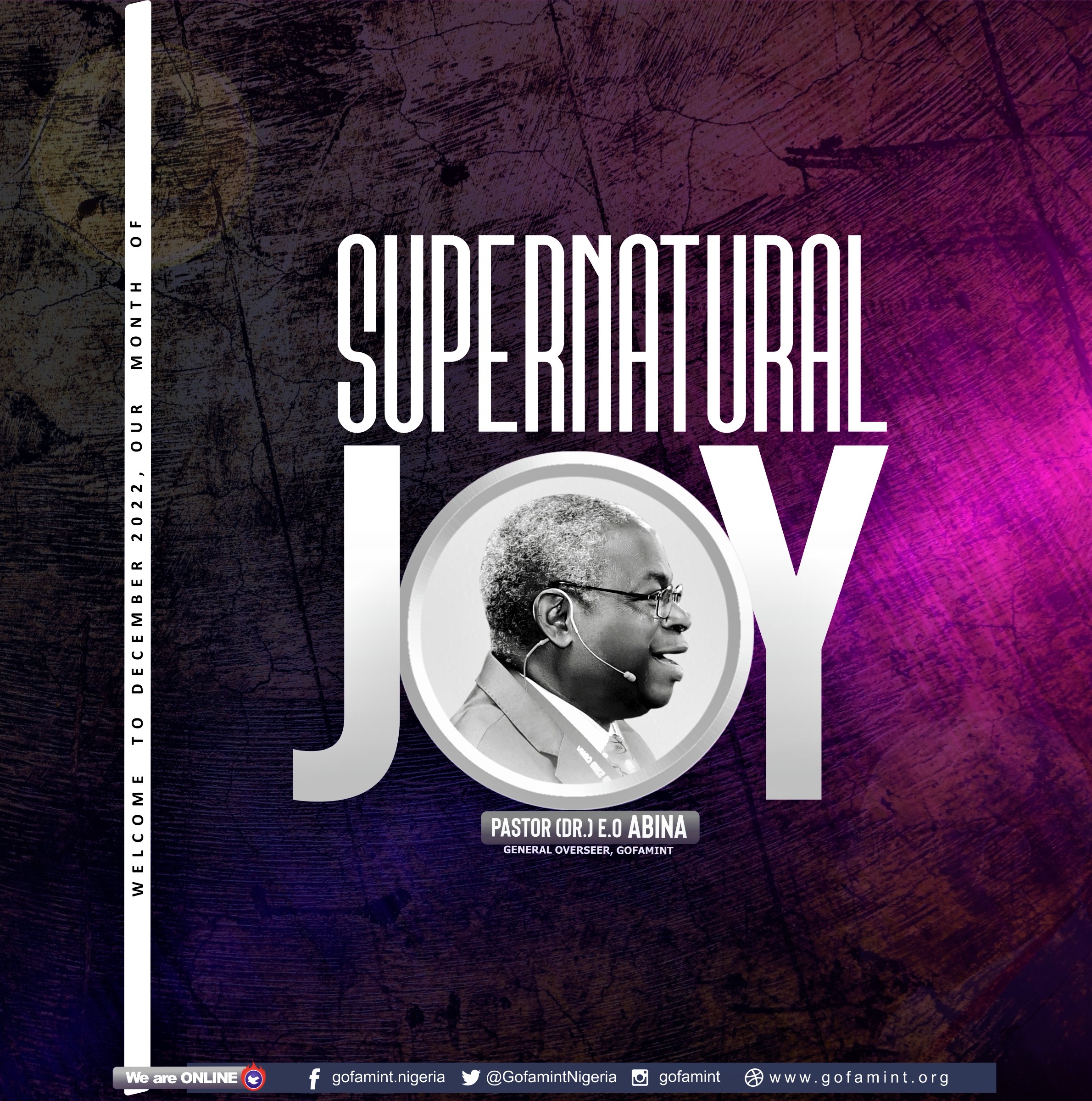 WELCOME TO DECEMBER 2022 – OUR MONTH OF SUPERNATURAL JOY